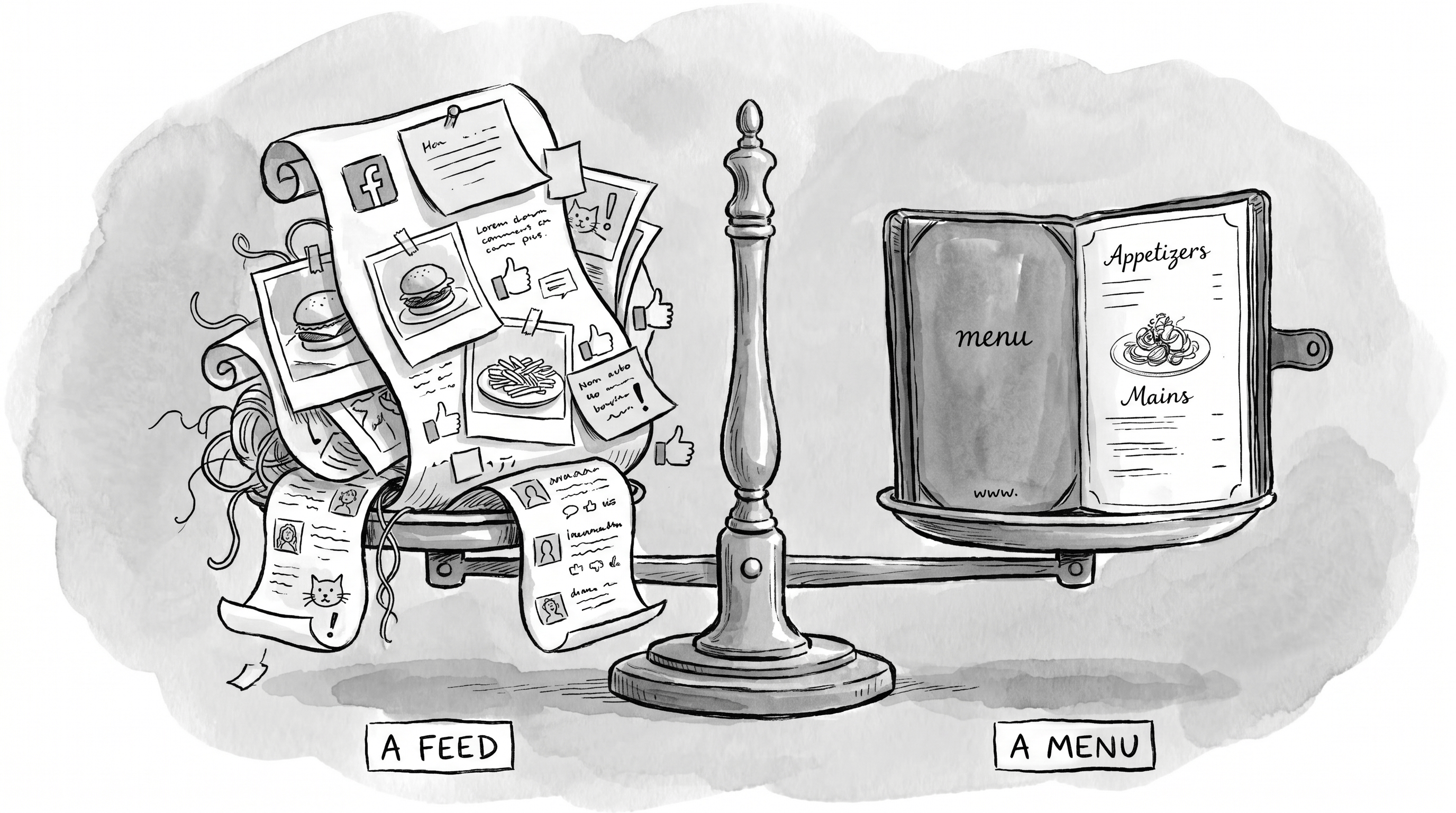 A Facebook page isn't a restaurant website